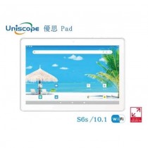 【送專屬皮套】Uniscope優思S6s PAD 10.1吋 WiFi版2G+32G白 平板電腦 雙喇叭設計 省電快速